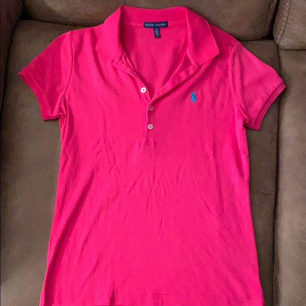 Medium bright pink Ralph Lauren polo